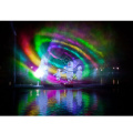 laser projection screen water screen show with fountain